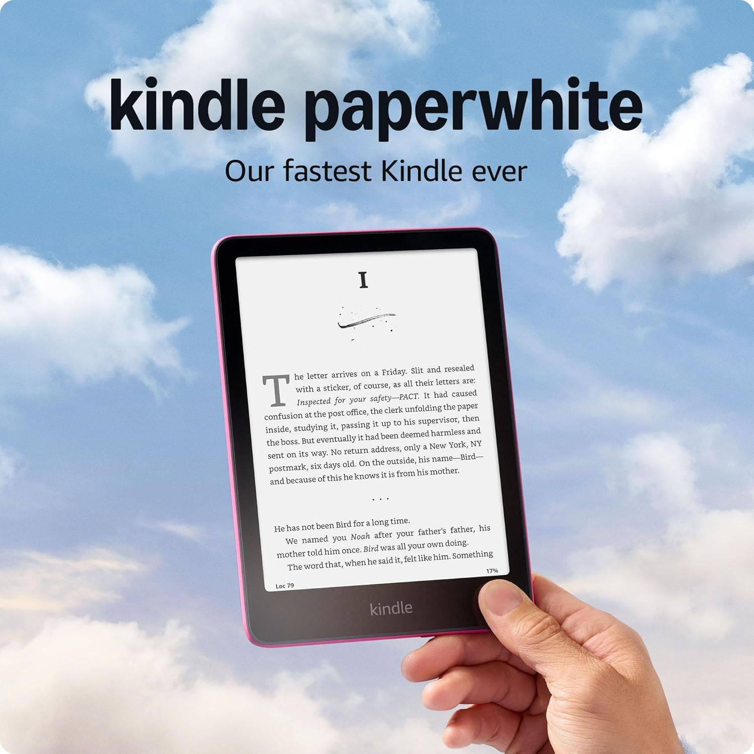 Amazon Kindle Paperwhite 16GB (newest model) – Our fastest Kindle ever, with new 7″ glare-free display and weeks of battery life – Raspberry