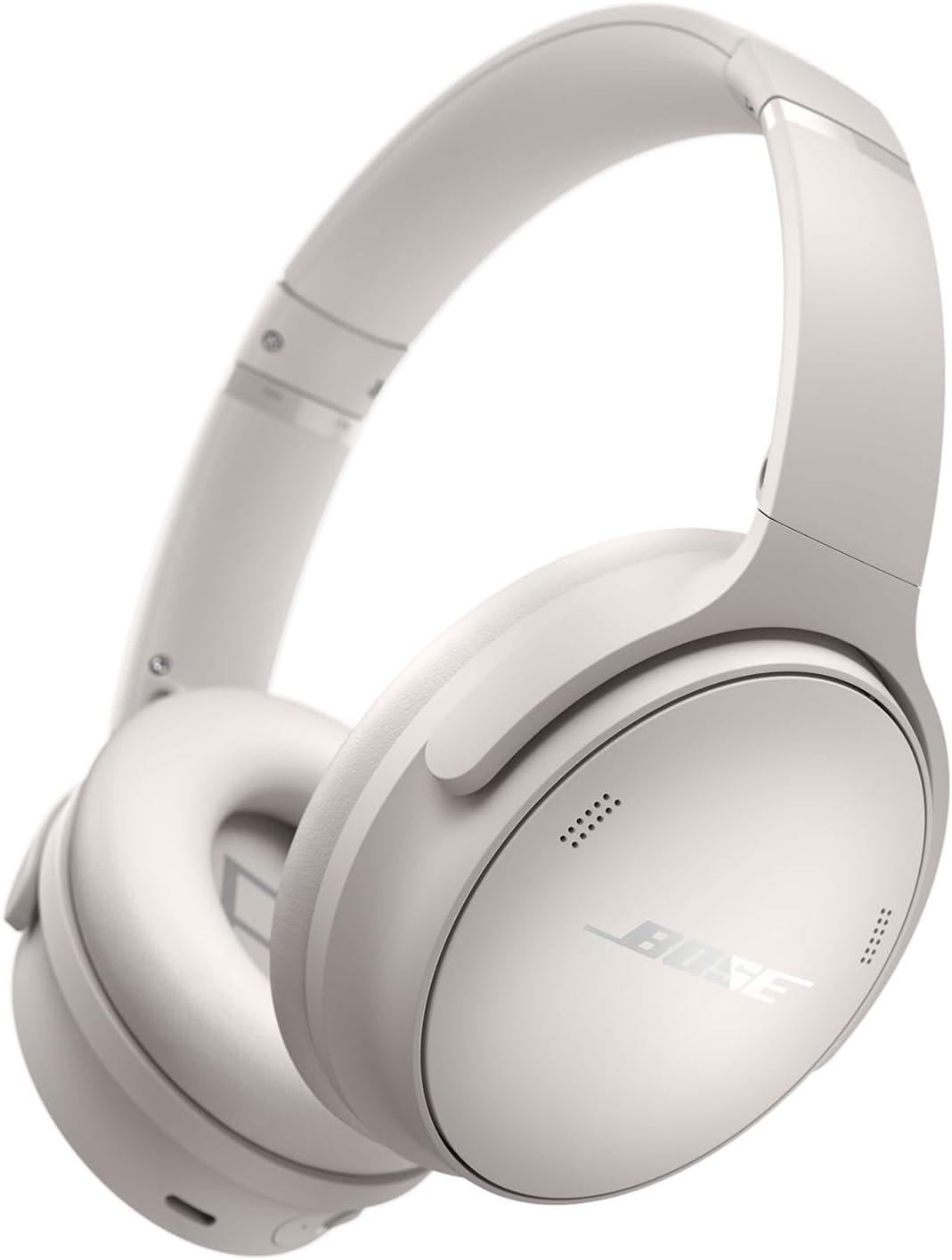 Bose QuietComfort Headphones – Wireless Bluetooth Headphones, Active Over Ear Noise Cancelling and Mic, USB-C Charging, Deep Bass, Up to 24 Hours of Playtime, White Smoke
