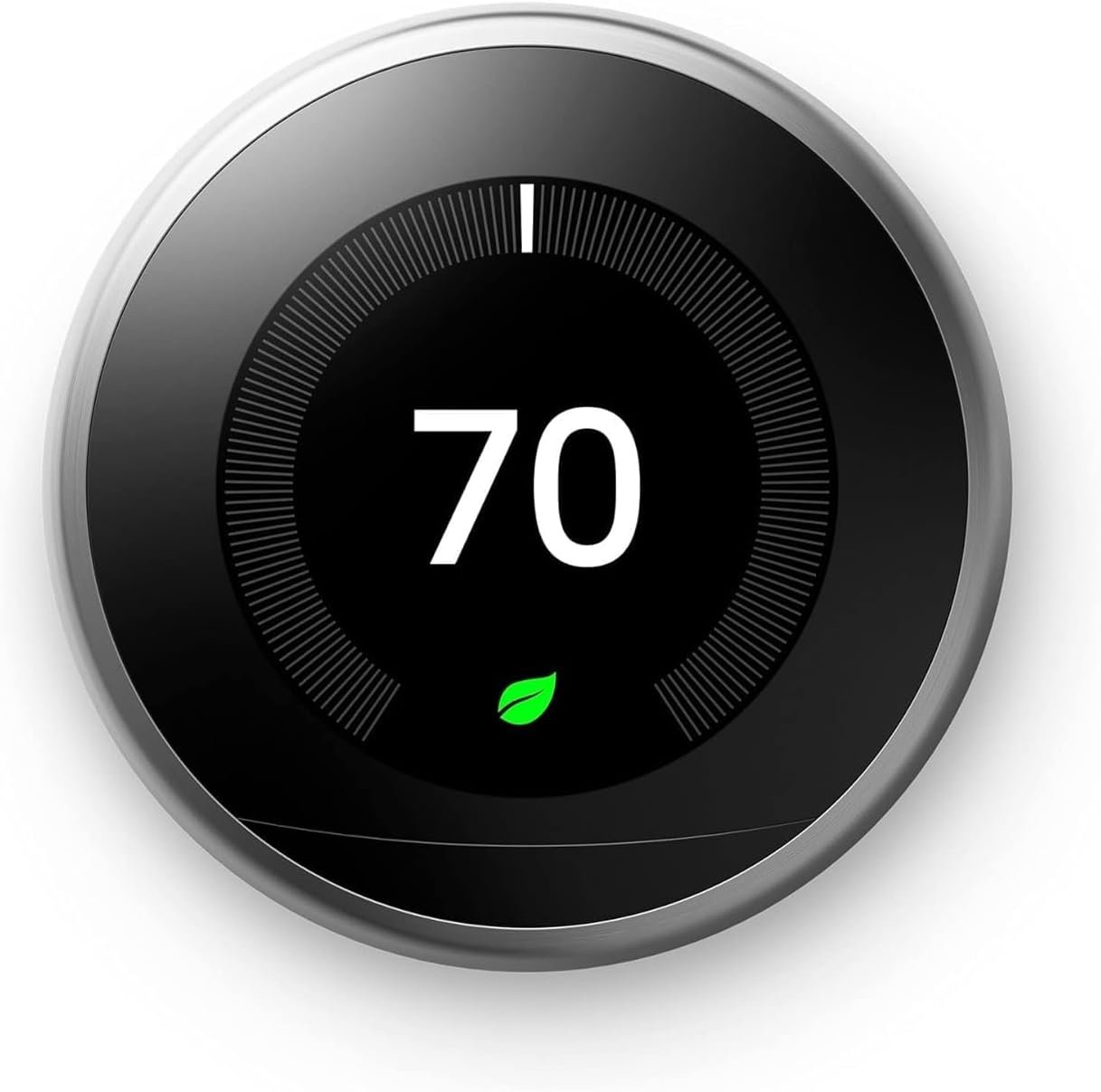 Google Nest Learning Thermostat – Programmable Smart Thermostat for Home – 3rd Generation Nest Thermostat – Compatible with Alexa – Stainless Steel (Renewed)