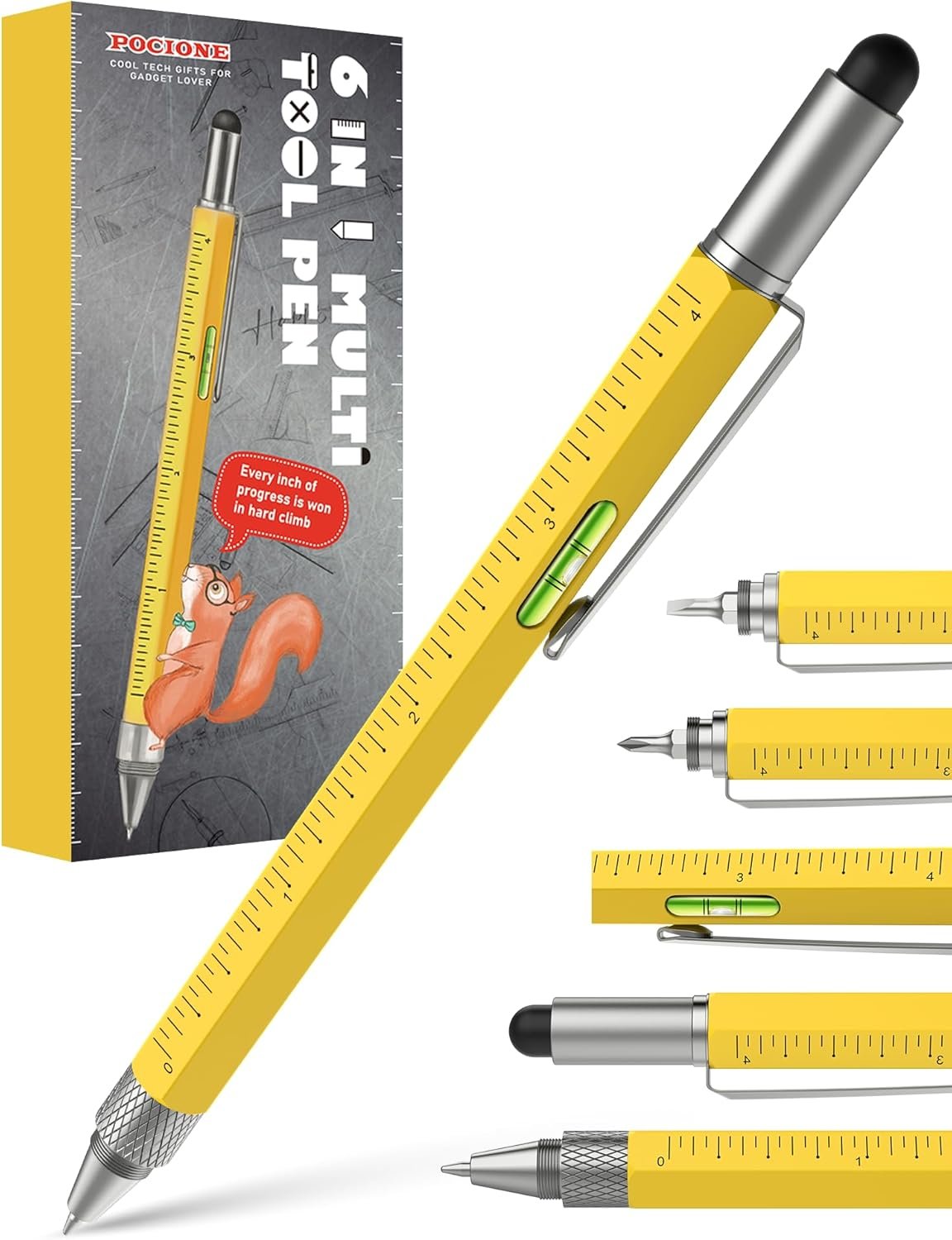 Stocking Stuffers for Men Multitool Pen – Mens Gifts for Christmas Unique White Elephant Gifts for Adults Useful, Birthday Gift Ideas for Dads Grandpas Who Want Nothing, Cool Gadgets EDC Tools for Men