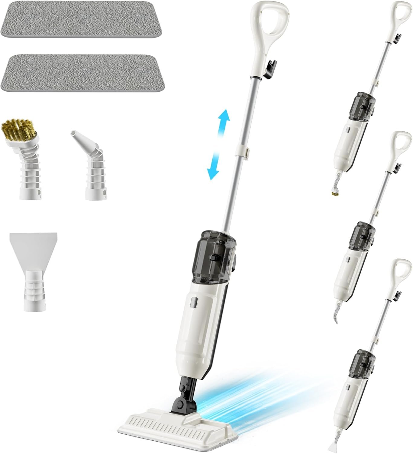 Steam Mop, MultiPurpose Steam Cleaner for Home with Handheld Steamer Mops Accessories Pet Steam Mop Cleaner for Floor Cleaning, Hardfloor, Tile for Whole Home Use