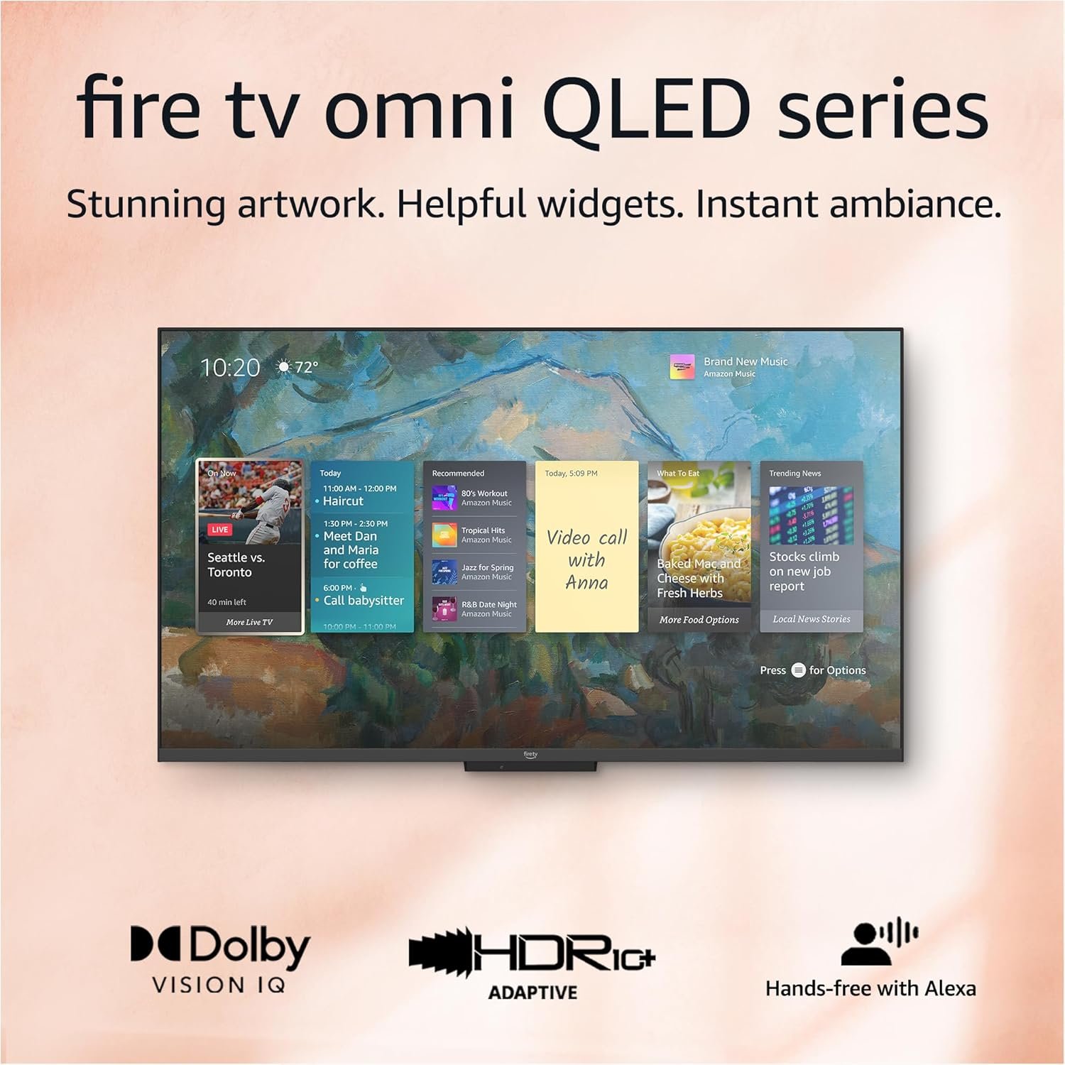 Amazon Fire TV 43″ Omni QLED Series 4K UHD smart TV, Dolby Vision IQ, Fire TV Ambient Experience, hands-free with Alexa