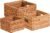 Honey-Can-Do Banana Leaf Storage Baskets –Water Hyacinth Woven Basket, Decorative Baskets for Shelves, Basket for Gifts, Closet, Pantry, and Home Organization, Set of 3, Multi-Size